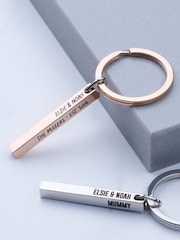 Personalised Family Metal Bar Keyring by Oakdene - Image 2 of 2