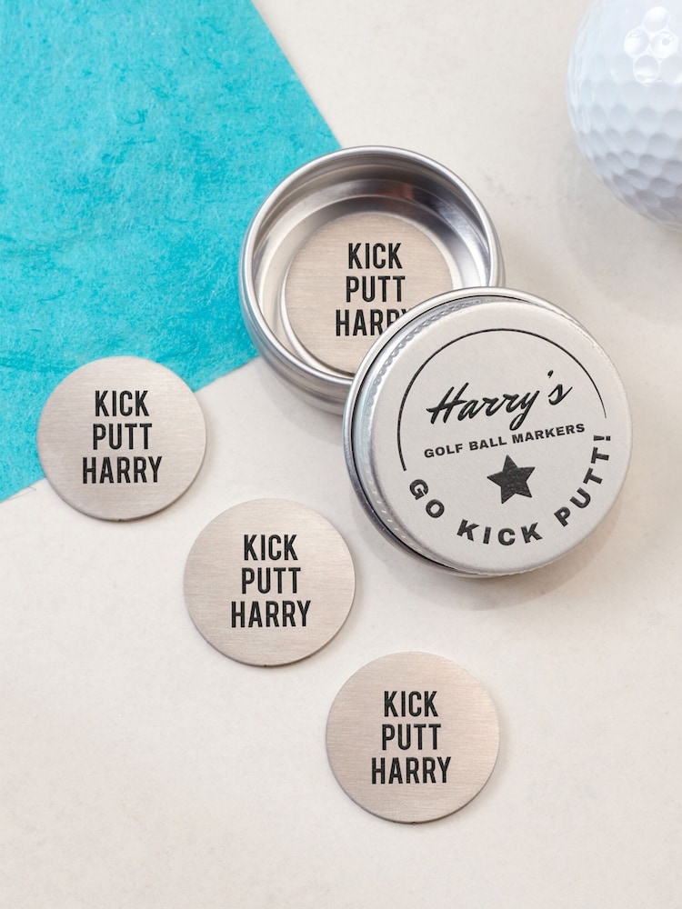 Personalised Golf Markers Gift Set by Oakdene - Image 1 of 2