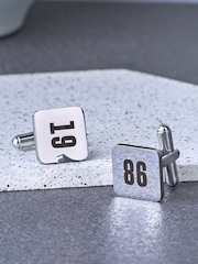 Personalised Significant Date Cufflinks by Oakdene - Image 1 of 2