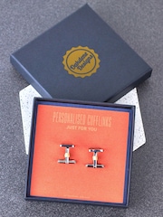 Personalised Love Arrow Cufflinks by Oakdene - Image 2 of 2