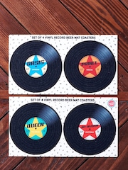 Personalised Vinyl Record Beer Mat by Oakdene - Image 1 of 1