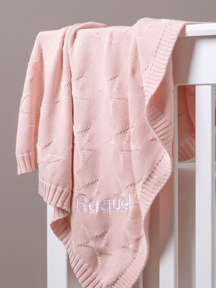 Personalised 100% Cotton Star Jacquard Blanket by My 1st Years - Image 6 of 6