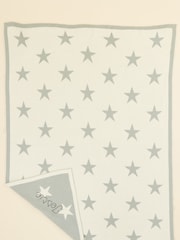Personalised 100% Cotton Star Intarsia Blanket by My 1st Years - Image 2 of 4