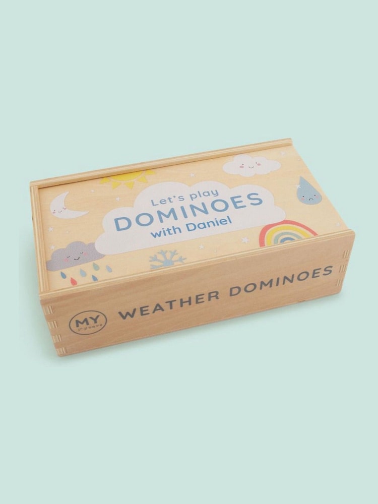 Personalised Weather Wooden Domino Set by My 1st Years - Image 1 of 4