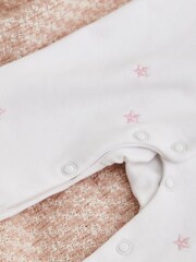 Personalised 100% Cotton Born in 2024 Star Design Sleepsuit By My 1st Years - Image 3 of 5