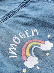 Personalised Rainbow Denim Jacket by My 1st Years - Image 2 of 5