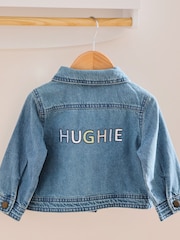 Personalised Letter Patch Denim Jacket by My 1st Years - Image 1 of 5