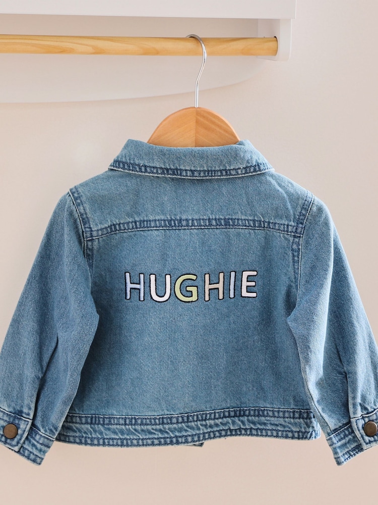 Personalised Letter Patch Denim Jacket by My 1st Years - Image 1 of 5