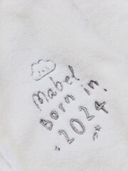 Personalised Born in 2024 Ivory Fleece Robe with Ears by My 1st Years - Image 2 of 5