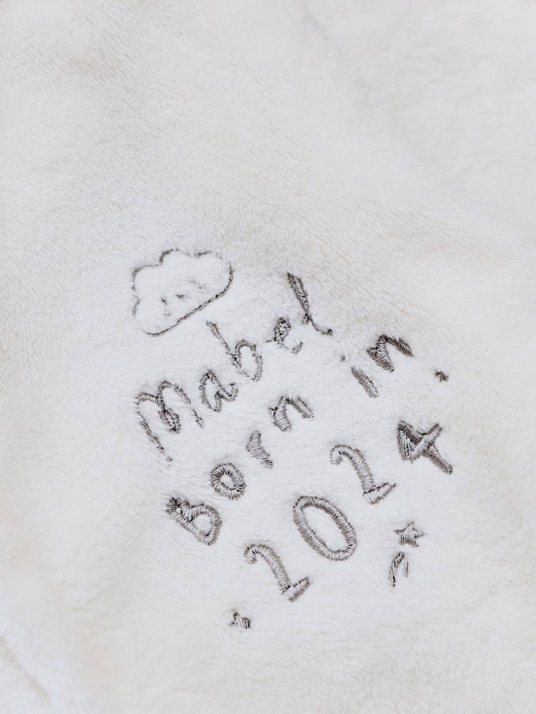 Personalised Born in 2024 Ivory Fleece Robe with Ears by My 1st Years - Image 2 of 5