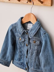 Personalised Pastel Letter Patch Denim Jacket by My 1st Years - Image 3 of 5