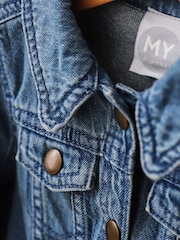 Personalised Pastel Letter Patch Denim Jacket by My 1st Years - Image 4 of 5