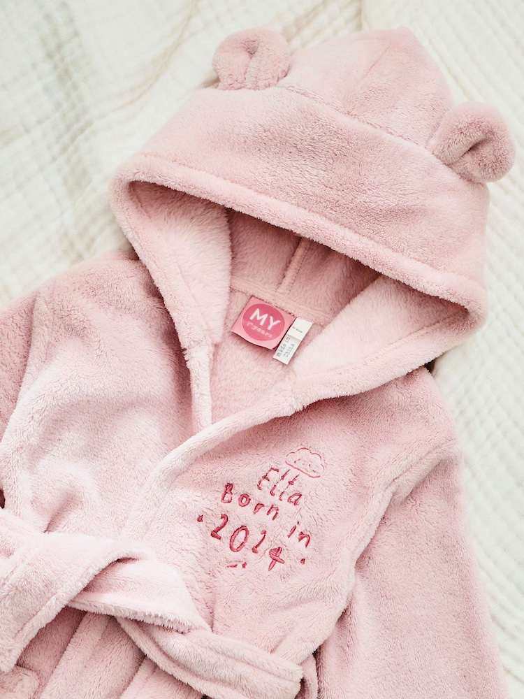 Personalised Born in 2024 Fleece Robe with Ears by My 1st Years - Image 1 of 5