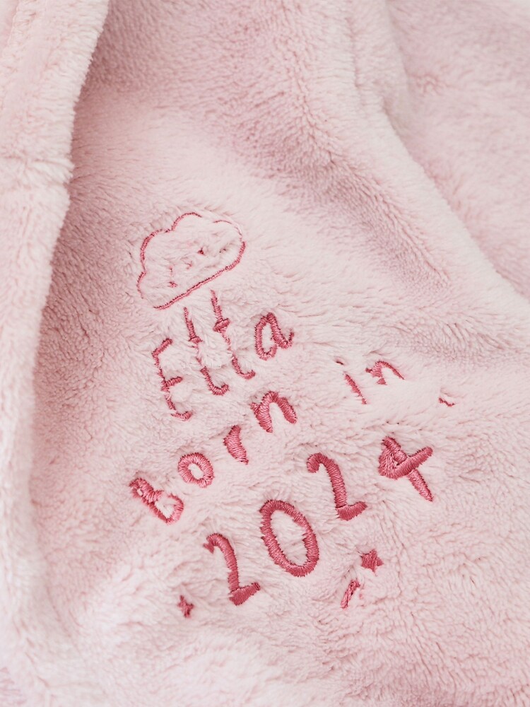 Personalised Born in 2024 Fleece Robe with Ears by My 1st Years - Image 2 of 5