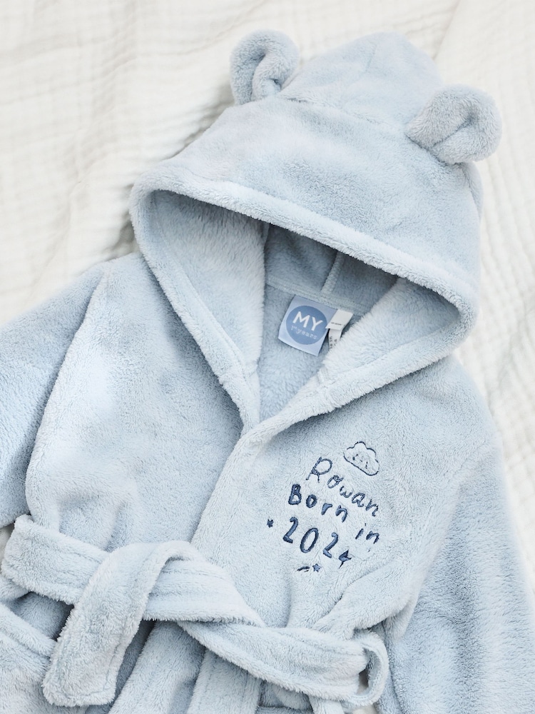 Personalised Born in 2024 Fleece Robe with Ears by My 1st Years - Image 1 of 5