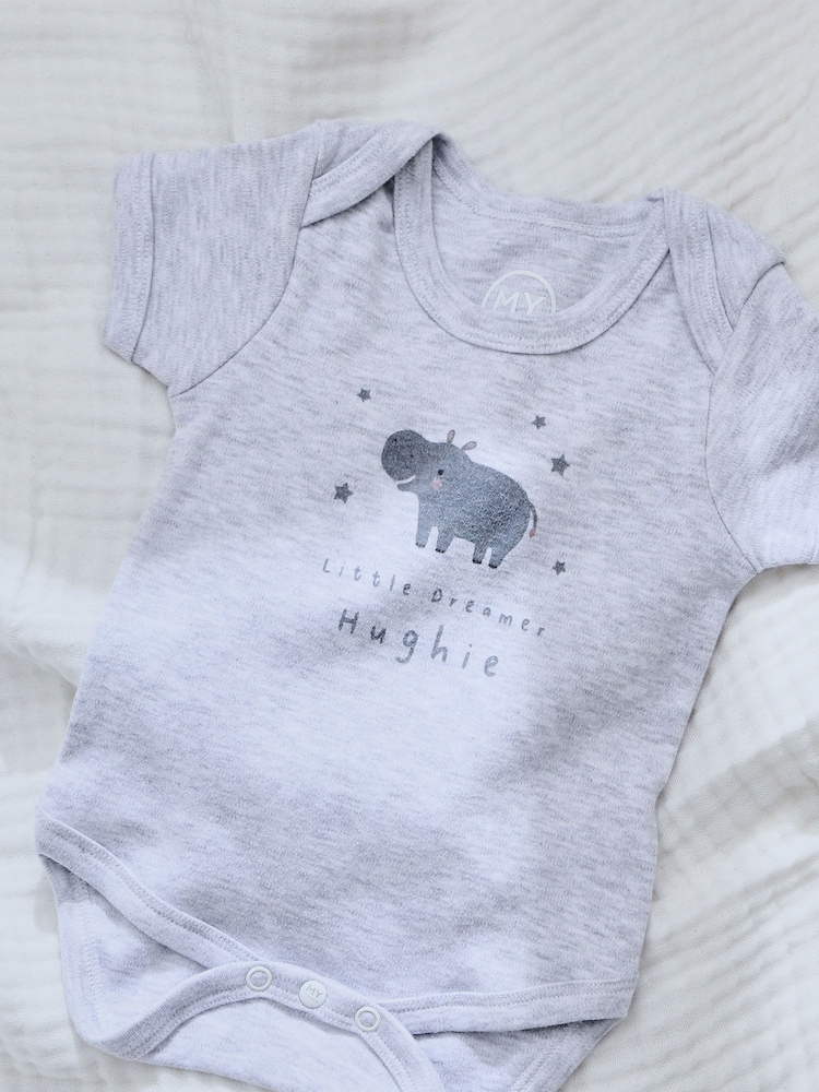 Personalised Hippo 100% Cotton Bodysuit by My 1st Years - Image 1 of 5