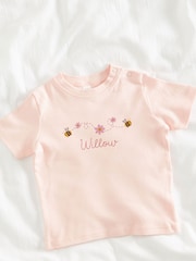 Personalised Bumblebee Heart 100% Cotton T-Shirt By My 1st Years - Image 1 of 3
