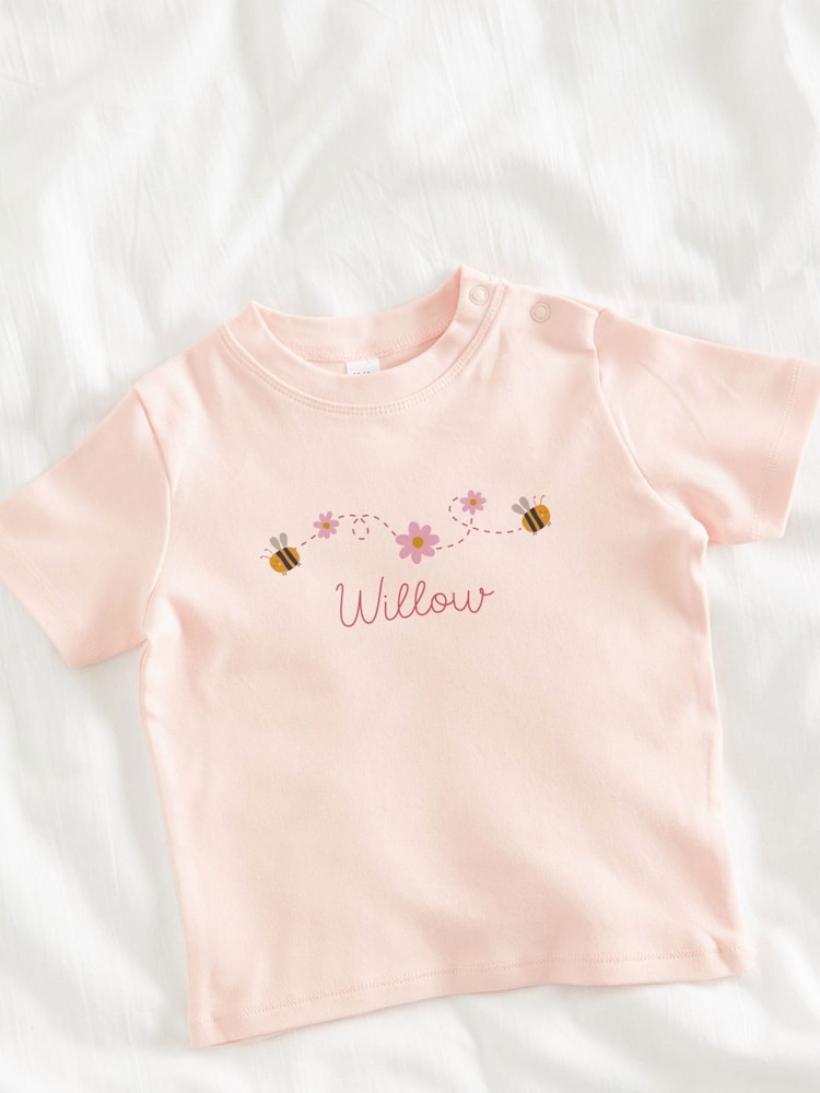 Personalised Bumblebee Heart 100% Cotton T-Shirt By My 1st Years - Image 1 of 3