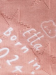 Personalised 100% Cotton Born in 2024 Star Jacquard Blanket by My 1st Years - Image 2 of 4