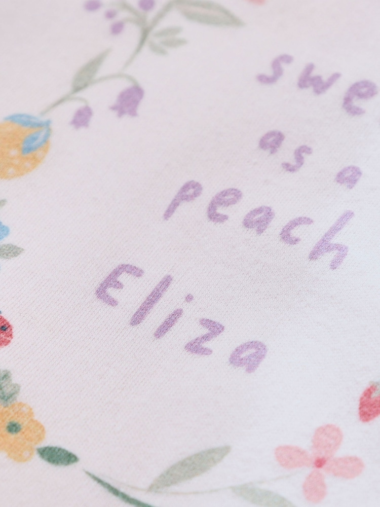 Personalised 100% Cotton Peach Bodysuit by My 1st Years - Image 2 of 5