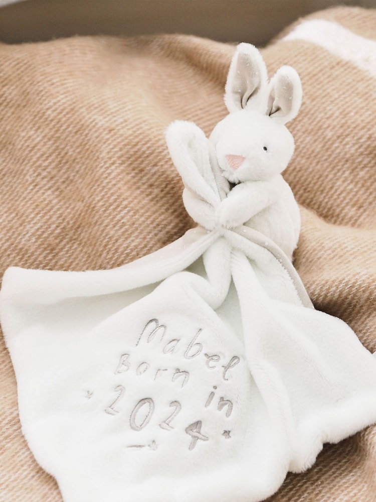 Personalised Born in 2024 Bunny Comforter by My 1st Years - Image 1 of 4