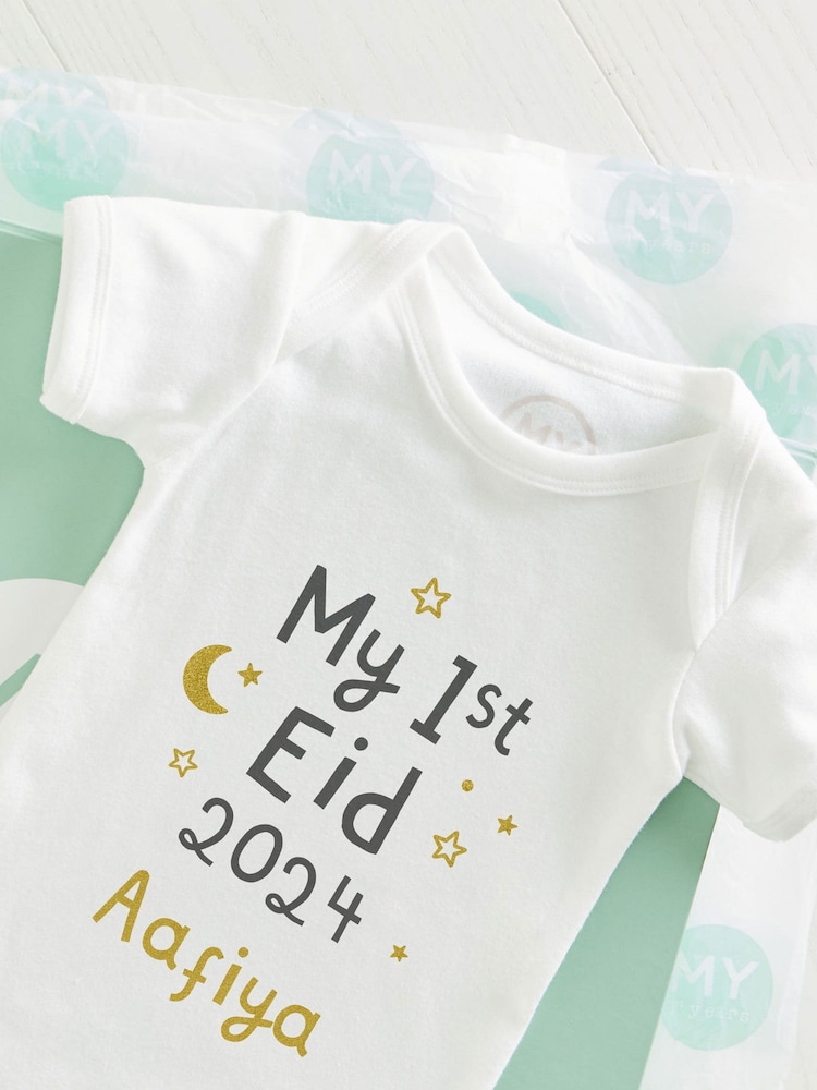 Personalised 100% Cotton Eid Bodysuit by My 1st Years - Image 1 of 4