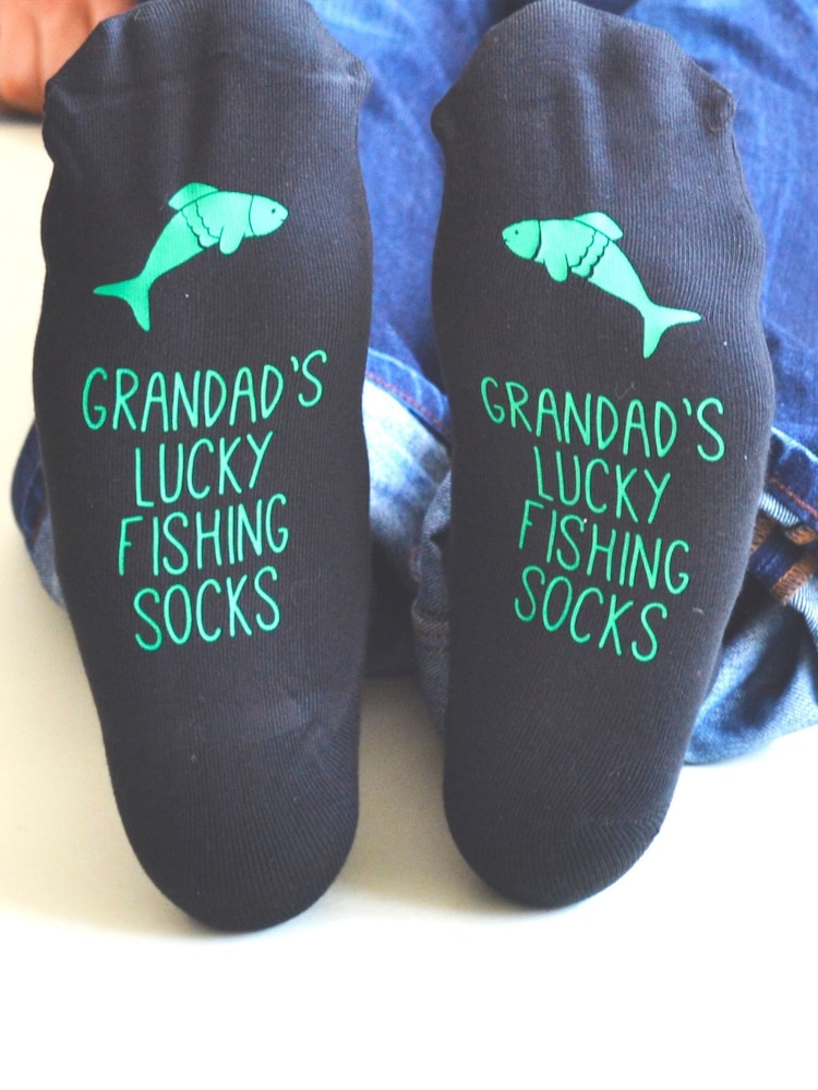 Personalised Lucky Fishing Socks by Solesmith - Image 1 of 3