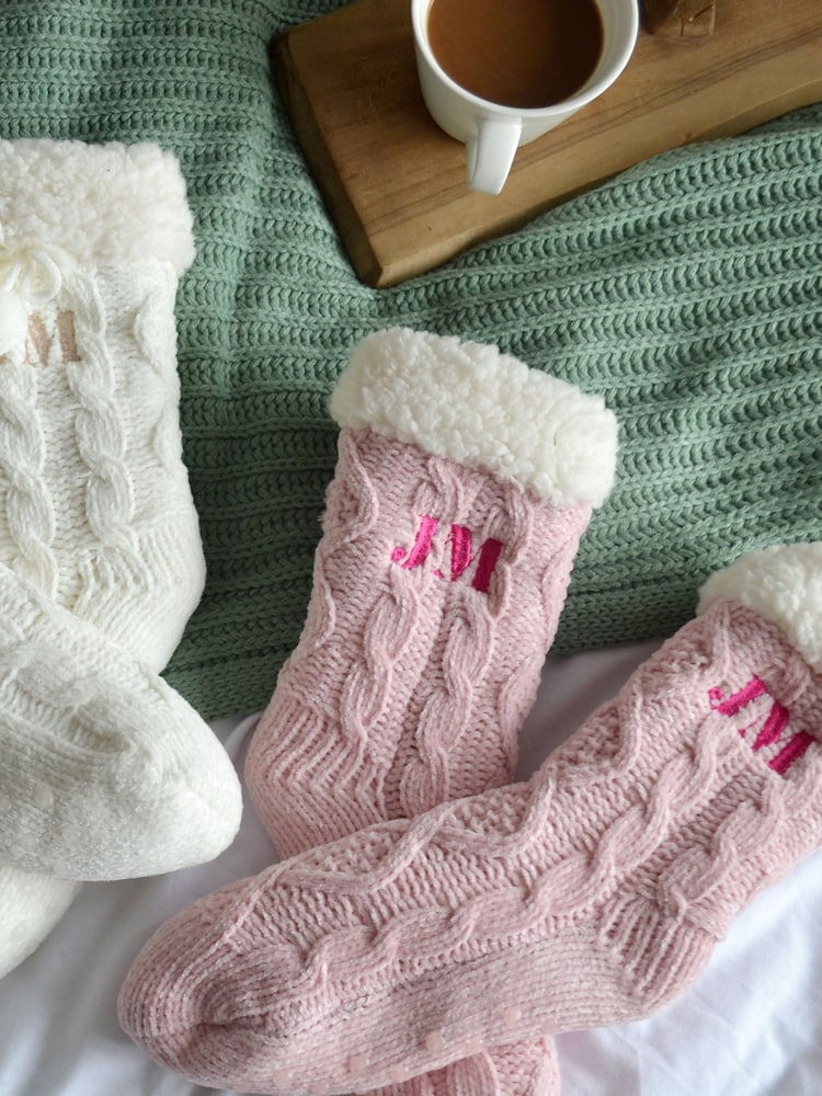 Personalised Super Soft Slipper Socks by Solesmith - Image 3 of 3