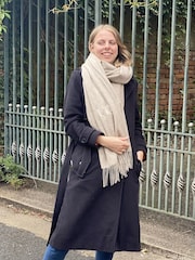 Personalised Embroidered Lambswool Blanket Scarf by Solesmith - Image 3 of 4