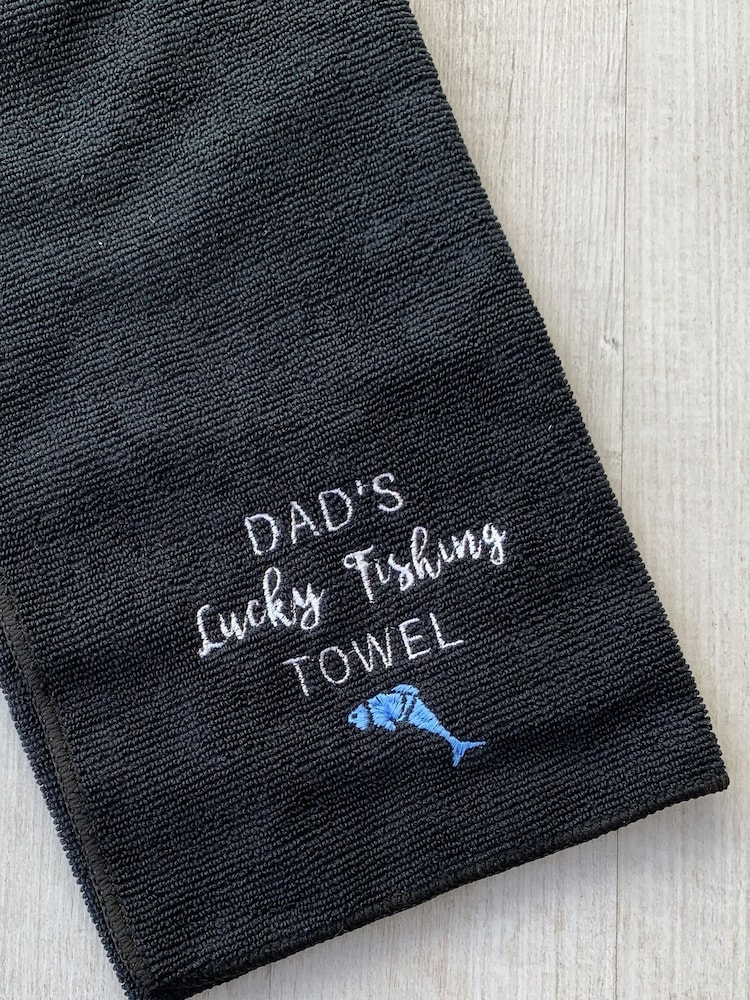 Personalised Lucky Fishing Towel by Solesmith - Image 1 of 4