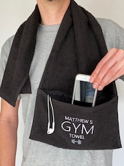 100% Cotton Bla Personalised Zip Towel by Solesmith - Image 3 of 3