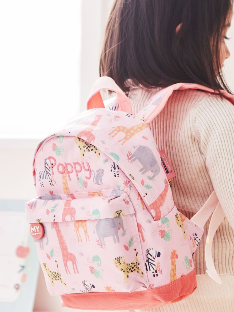 Personalised Safari Print Mini Backpack by My 1st Years - Image 2 of 5