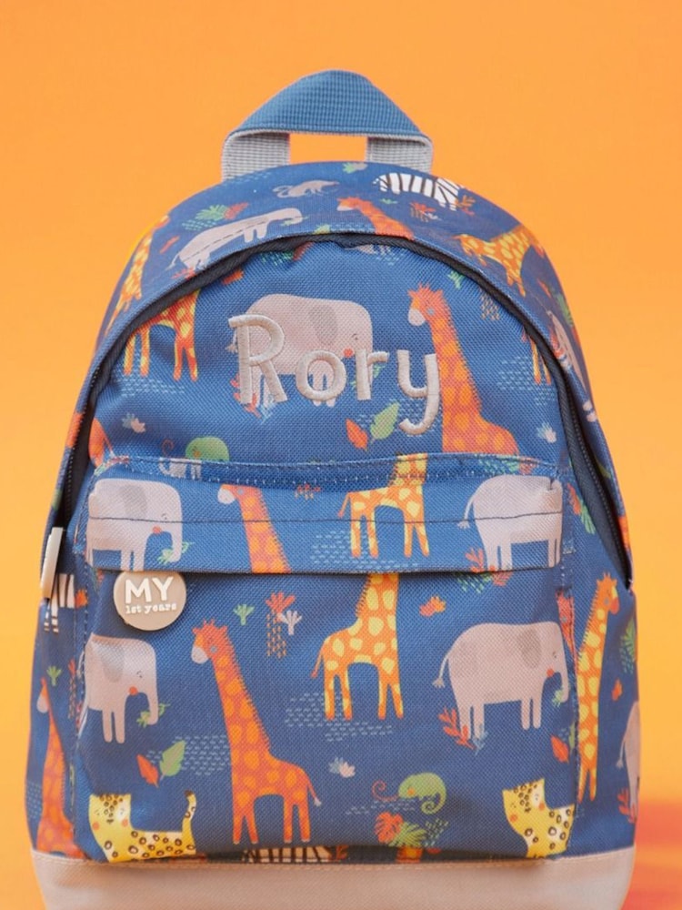 Personalised Safari Print Mini Backpack by My 1st Years - Image 1 of 4