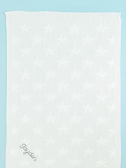Personalised 100% Cotton Star Jacquard Blanket by My 1st Years - Image 2 of 6