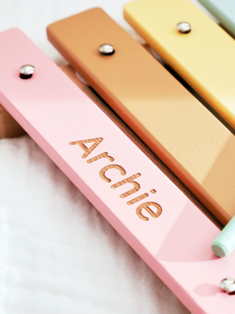 Personalised Colourful Xylophone Wooden Toy by My 1st Years - Image 2 of 5