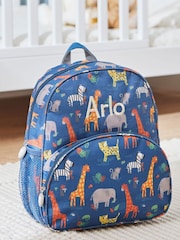Personalised Safari Print Backpack by My 1st Years - Image 1 of 5