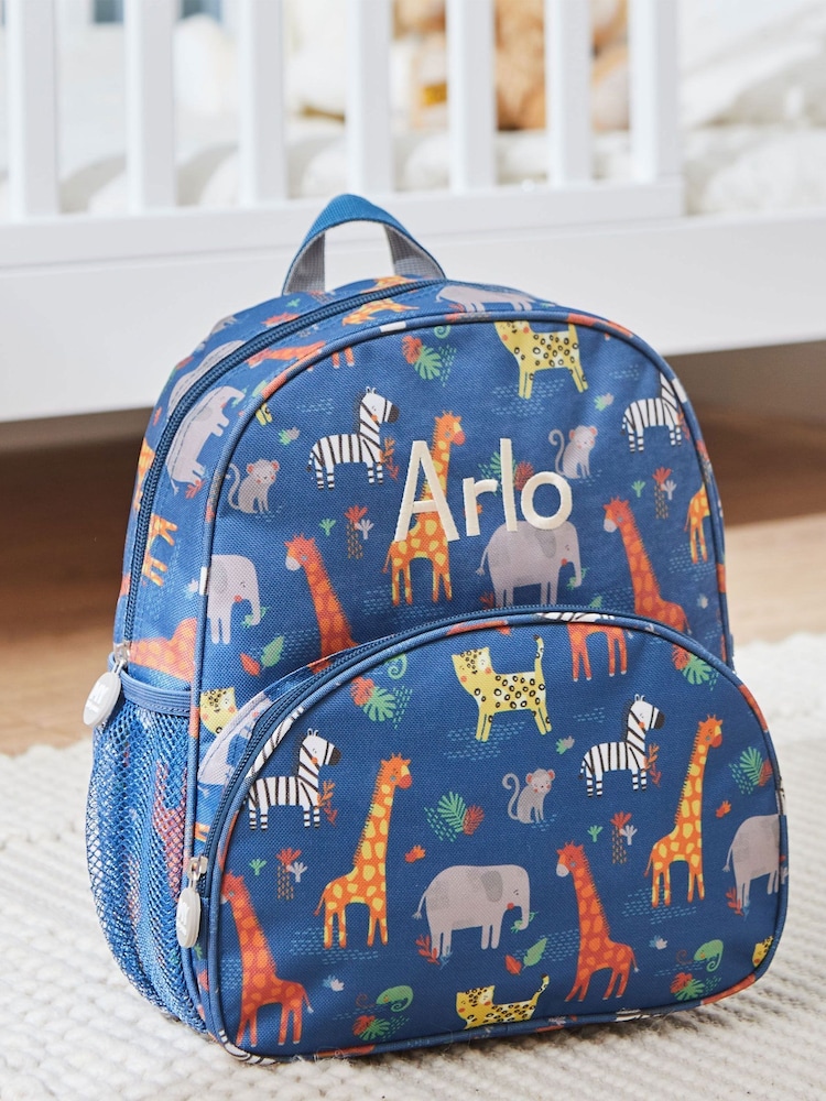Personalised Safari Print Backpack by My 1st Years - Image 1 of 5
