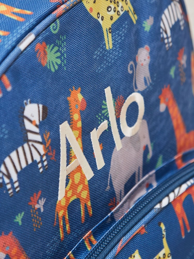 Personalised Safari Print Backpack by My 1st Years - Image 2 of 5