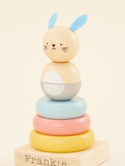 Persoalised Bunny Stacker Toy by My 1st Years - Image 1 of 4