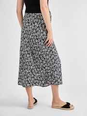 JoJo Maman Bébé Black Floral Maternity Midi Skirt - Image 2 of 4