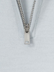 IJsblauw - Reiss Blackhall Merino Wool Quarter Zip Jumper - Image 4 of 4