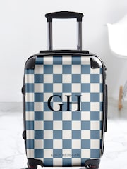 Personalised Checkerboard Suitcase by Koko Blossom - Image 1 of 2