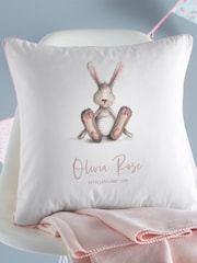 Gift Collective Baby Personalised Bunny Cushion By Koko Blossom - Image 1 of 3