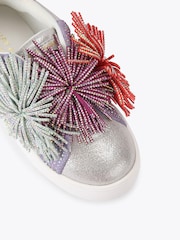 Kurt Geiger London Pink Mini Laney Pom Pom Trainers - Image 4 of 4