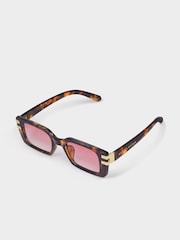 Katie Loxton Brown Malibu Rectangle Sunglasses - Image 3 of 5
