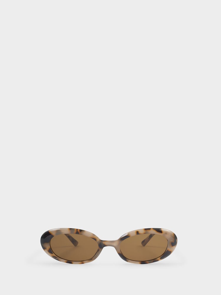 Katie Loxton Brown Nissi Slim Oval Sunglasses - Image 2 of 6 Katie Loxton Brown Nissi Slim Oval Sunglasses - Image 2 of 6
