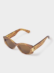 Katie Loxton Brown Rimini Cat-Eye Sunglasses - Image 3 of 4