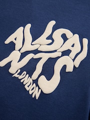 smALLSAINTS Navy Oversized Orlando Logo Crew Neck T-Shirt - Image 4 of 4