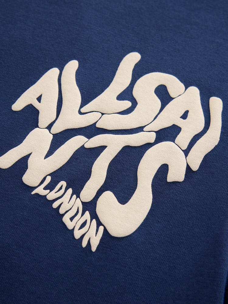 smALLSAINTS Navy Oversized Orlando Logo Crew Neck T-Shirt - Image 4 of 4