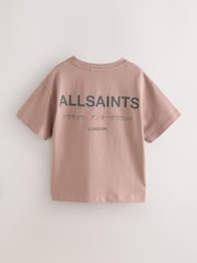 smALLSAINTS Pink Oversized Underground Crew Neck Cotton T-Shirt - Image 2 of 4
